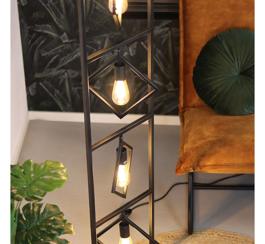 Stehlampe Willow 4-flammig Metall anthrazit - Kauf auf Rechnung - Livin24