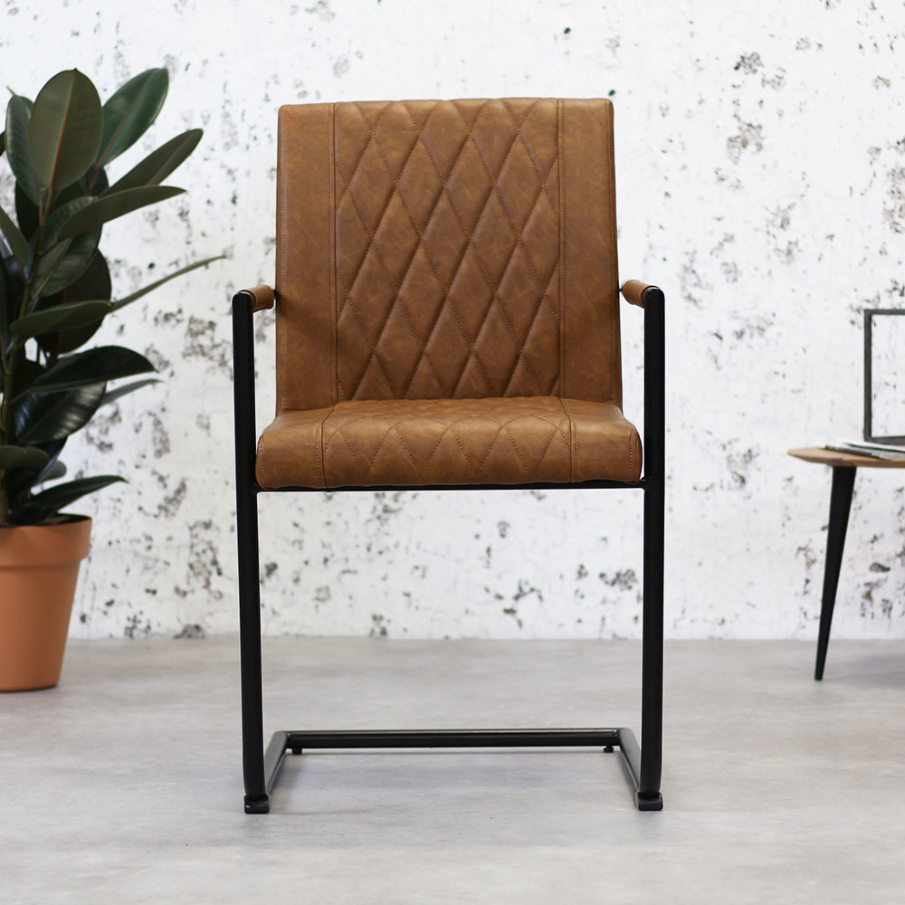 Esszimmerstuhl Kunstleder Rob cognac - Kauf auf Rechnung! - Livin24