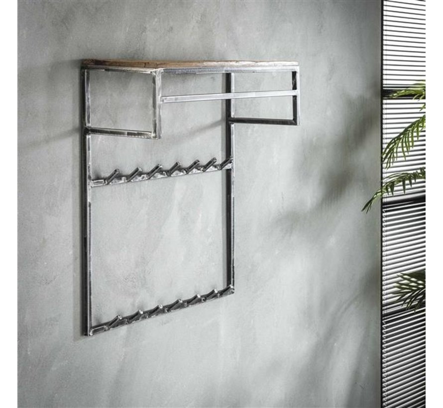 Wandgarderobe Gio Hartholz/Metall 14 Haken - Zahlung auf Rechnung - Livin24