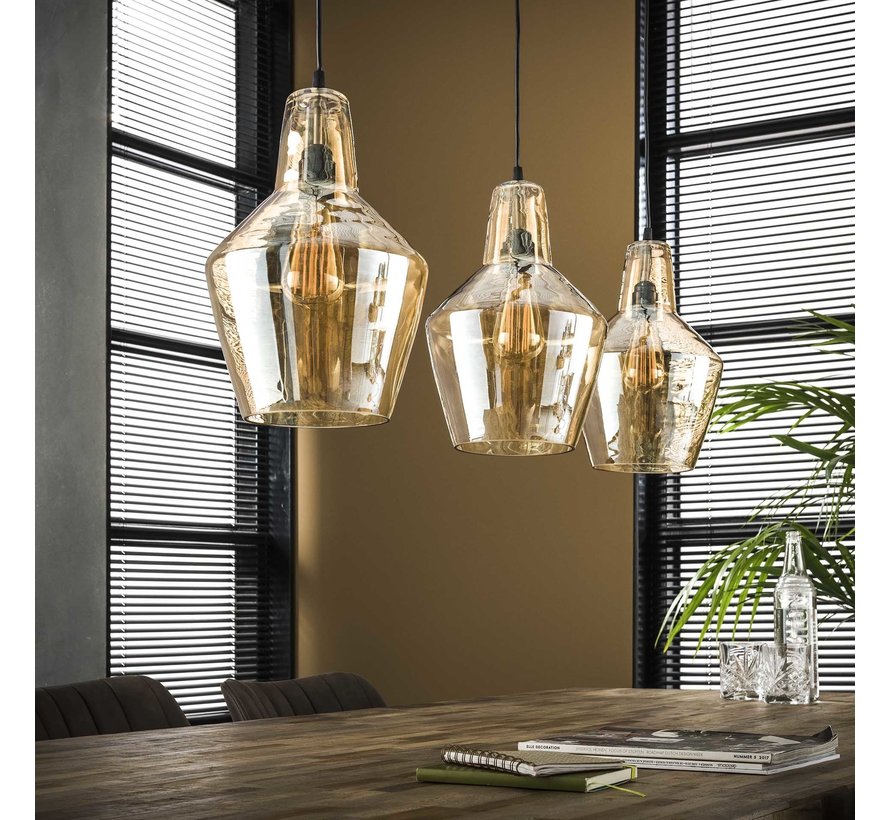 Hängelampe Clint 3-flammig Glas modern - Zahlung auf Rechnung - Livin24