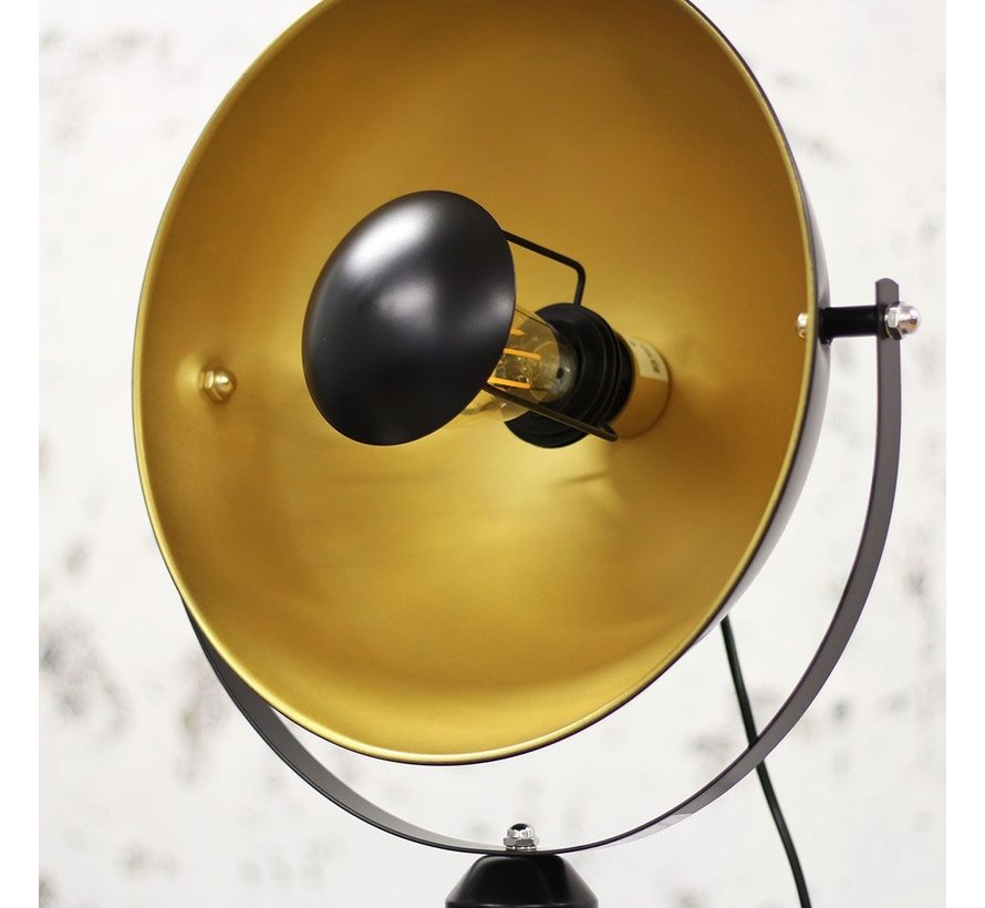 Stehlampe Jonah Dreibein schwarz/gold - Zahlung auf Rechnung - Livin24