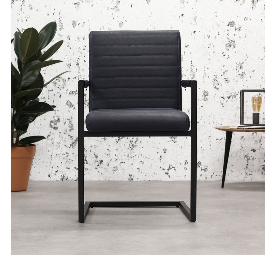 Esszimmerstuhl Kunstleder Lukas blau - Nur 2 Tage Lieferzeit! - Livin24