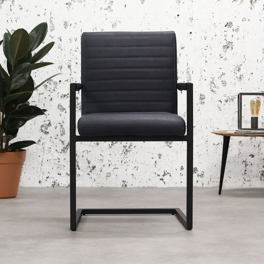 Esszimmerstuhl Kunstleder Lukas blau - Nur 2 Tage Lieferzeit! - Livin24