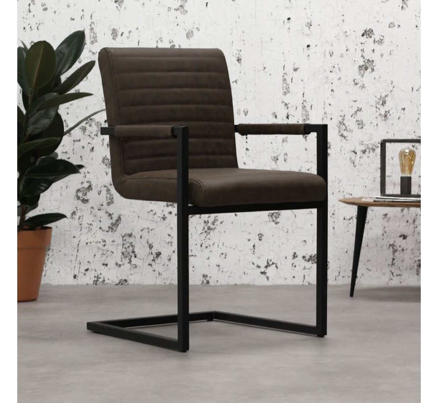 Esszimmerstuhl Kunstleder Lukas taupe - Nur 2 Tage Lieferzeit! - Livin24