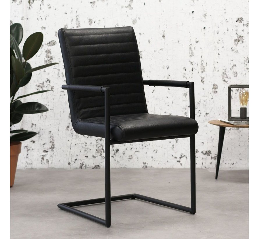 Esszimmerstuhl Kunstleder Ronald schwarz - Nur 2 Tage Lieferzeit! - Livin24