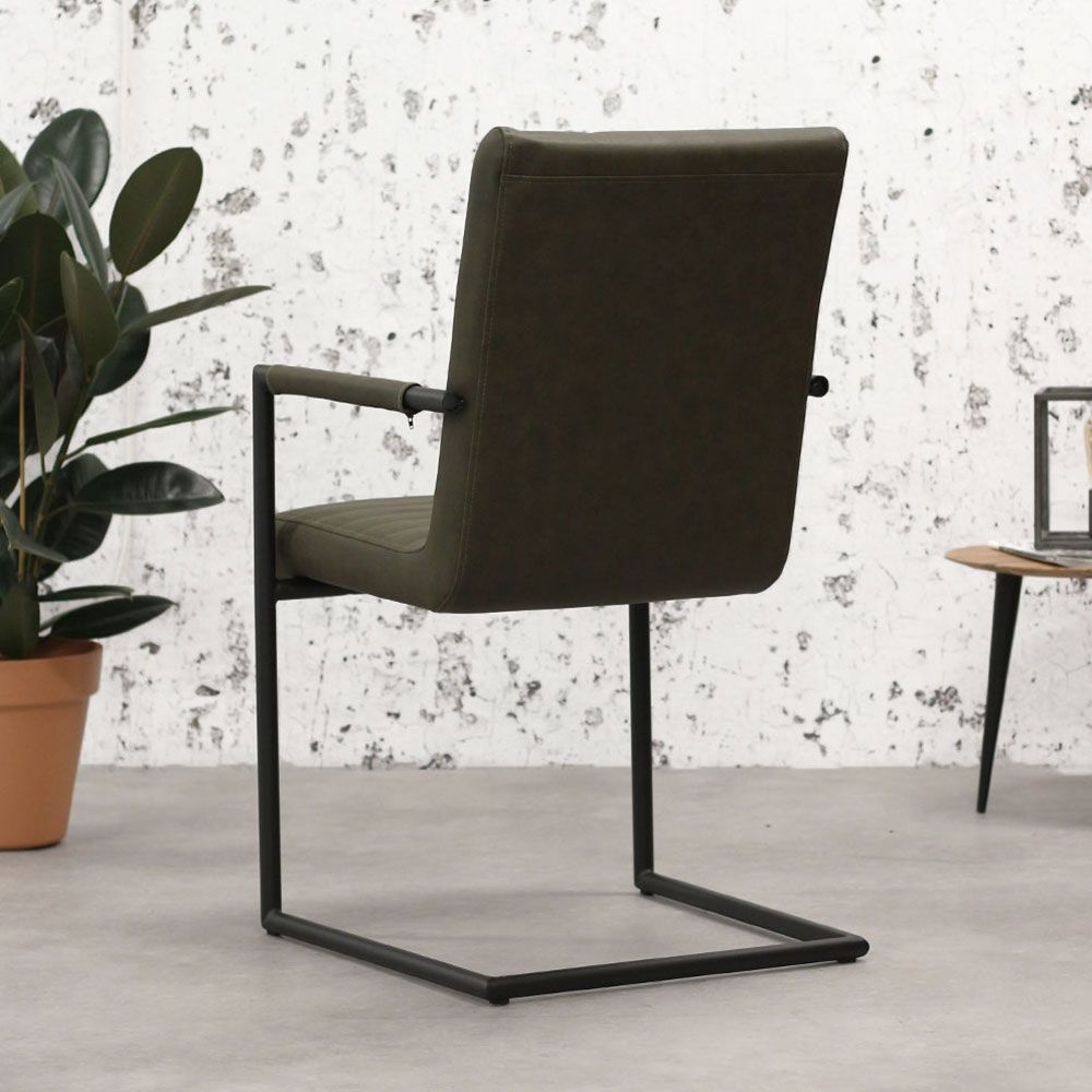 Esszimmerstuhl Kunstleder Ronald grün - Nur 2 Tage Lieferzeit! - Livin24