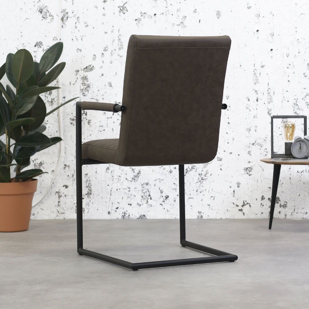 Esszimmerstuhl Kunstleder Ronald taupe - Nur 2 Tage Lieferzeit! - Livin24