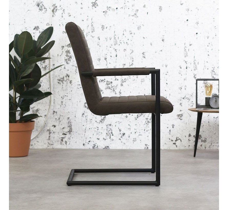 Esszimmerstuhl Kunstleder Ronald taupe - Nur 2 Tage Lieferzeit! - Livin24