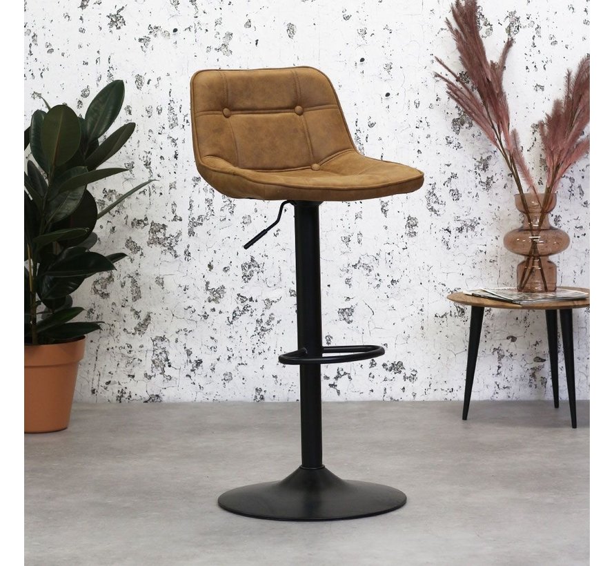 Barhocker Patrick höhenverstellbar cognac 59-79 cm- Jetzt shoppen - Livin24