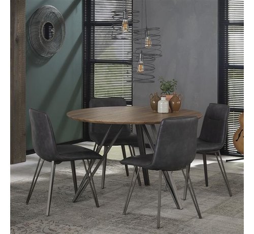 Runder Esszimmertisch Pablo mit einer MDF-Platte - Gratis Rückversand