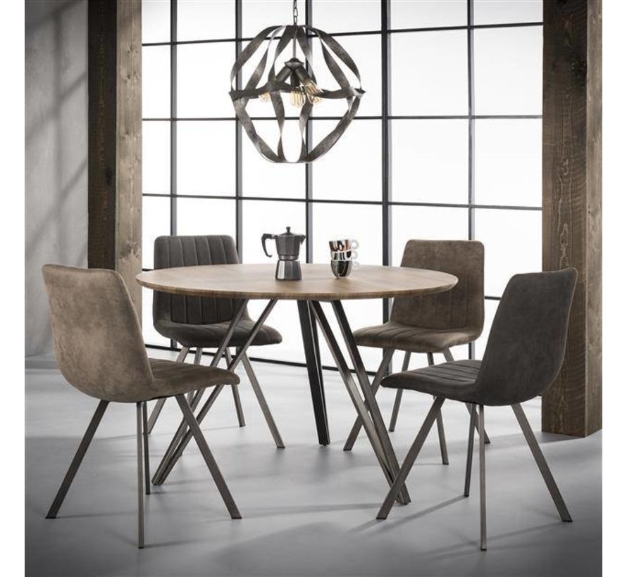 Runder Esszimmertisch Pablo mit einer MDF-Platte - Gratis Rückversand