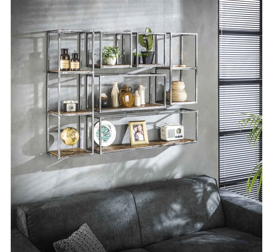 Wandregal Andrew Industrial Hartholz 100 cm - Zahlung auf Rechnung