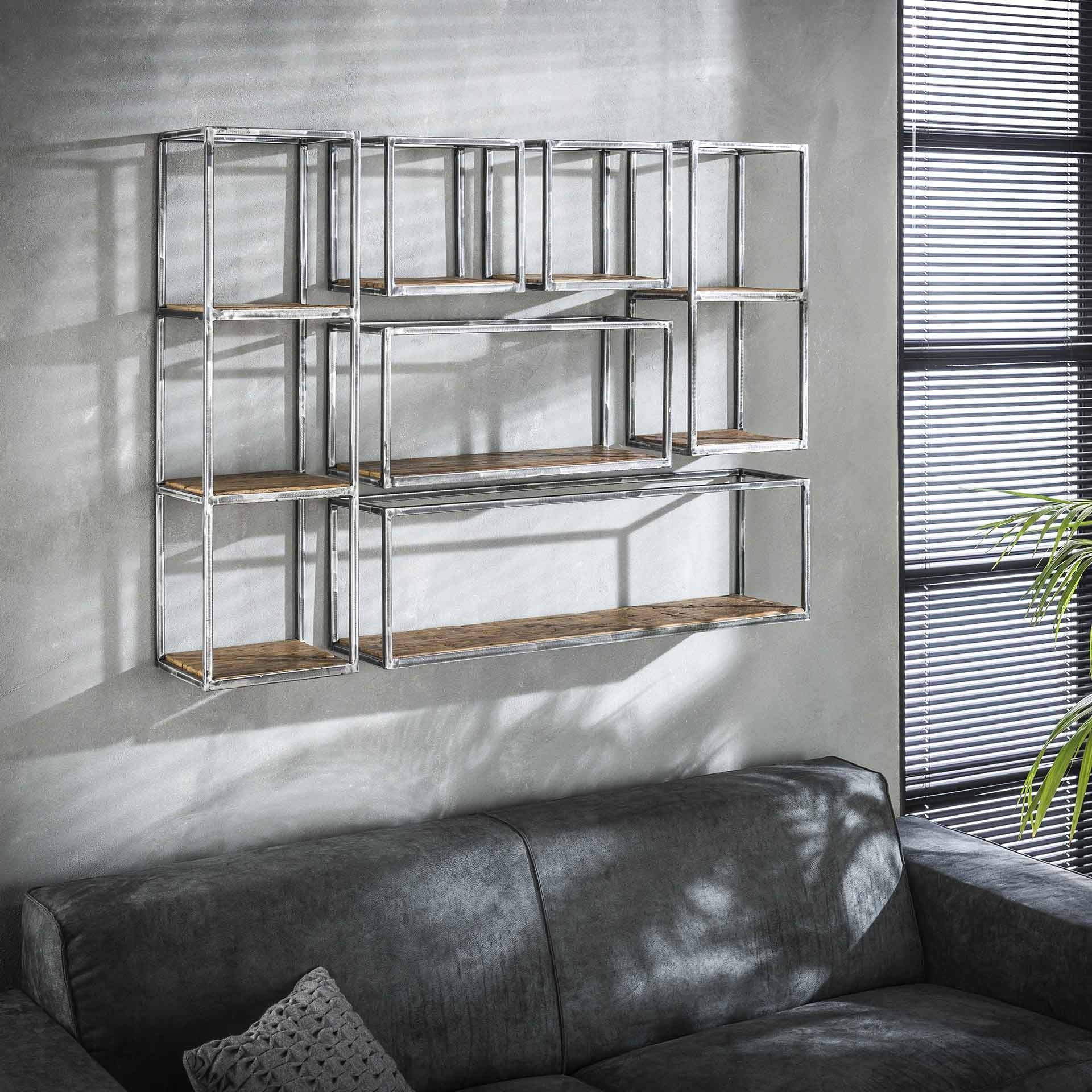 Wandregal Andrew Industrial Hartholz 100 cm - Zahlung auf Rechnung