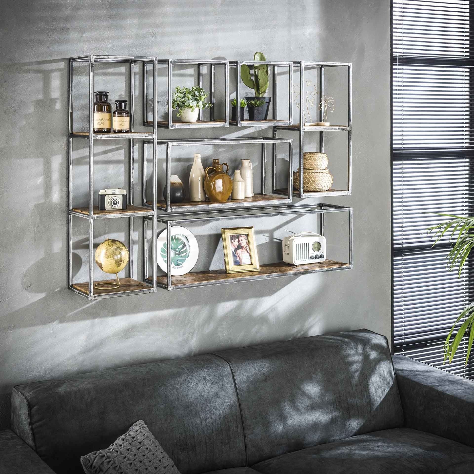 Wandregal Andrew Industrial Hartholz 65cm - 30 Tage Rückgaberecht - Livin24