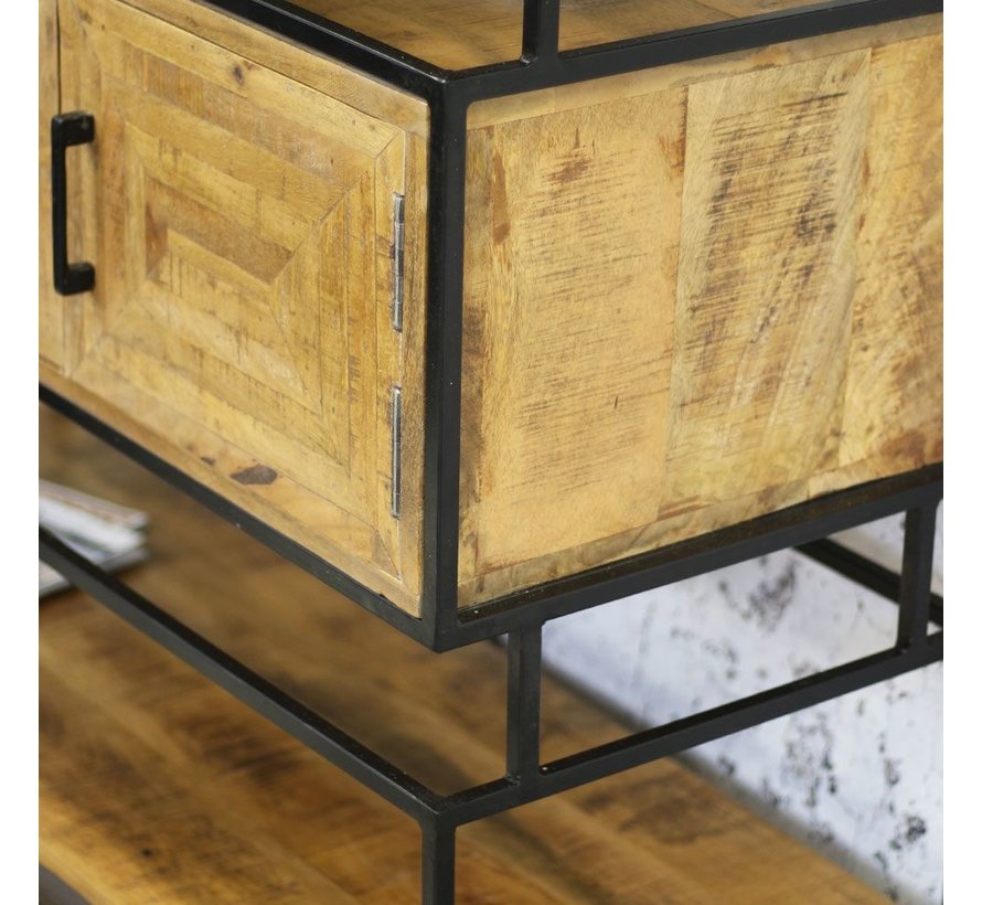 Sideboard Vintage Dallas Mangoholz Metall - Nur 2 Tage Lieferzeit