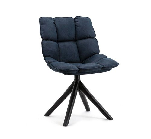Esszimmerstuhl Daan Stoff drehbar blau - Gratis Rückversand! - Livin24