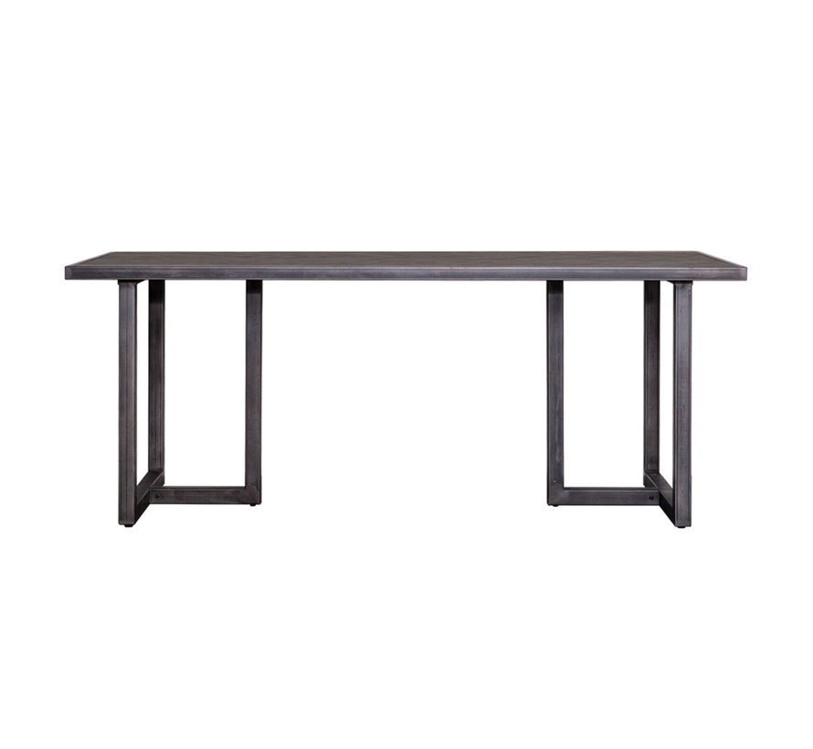 Eleonora Esstisch Hudson Akazienholz schwarz 200x100 - Gratis Versand