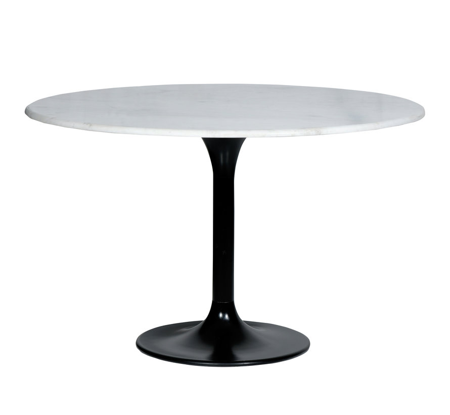 Runder Esstisch Marmor rund weiß 120 x 76 cm - Gratis Versand - Livin24
