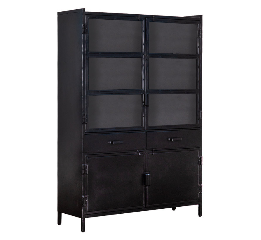 Vitrine Nick Industrial Design Metall 4-türig - Gratis Versand - Livin24