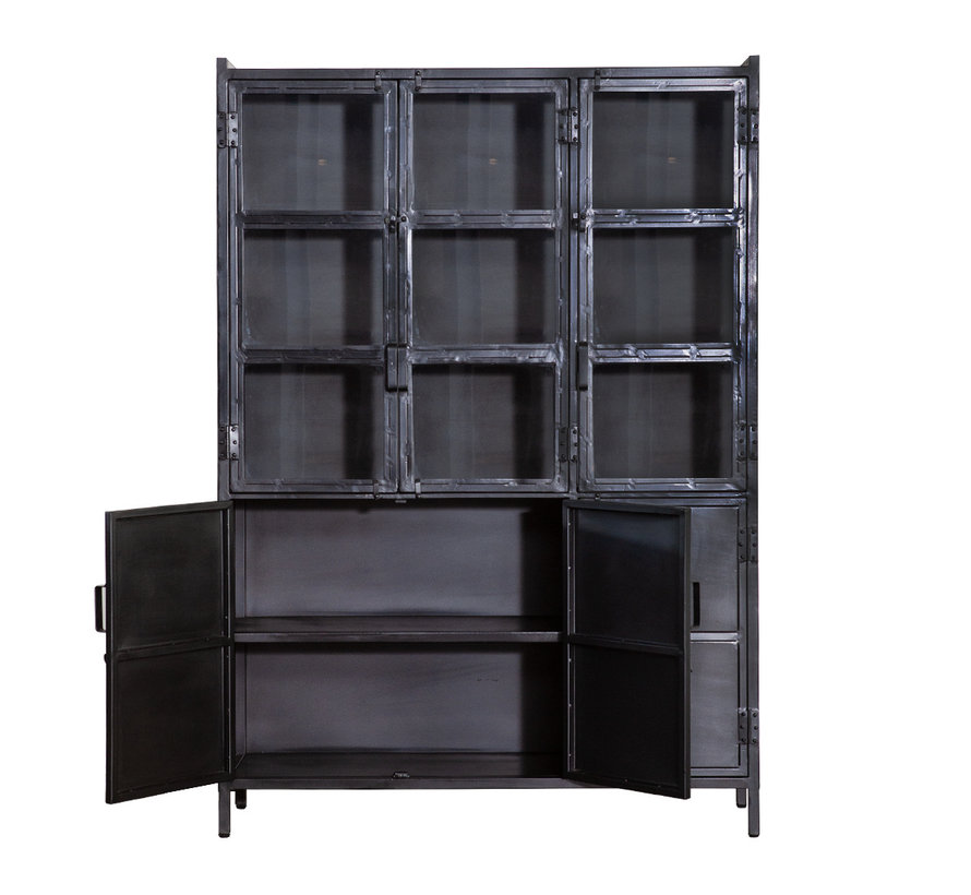 Vitrine Nick Industrial Design Metall 6-türig - Gratis Versand - Livin24