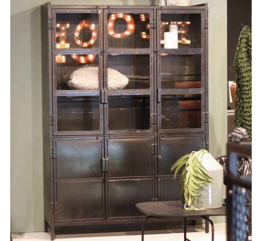 Vitrine Nick Industrial Design Metall 6-türig - Gratis Versand - Livin24