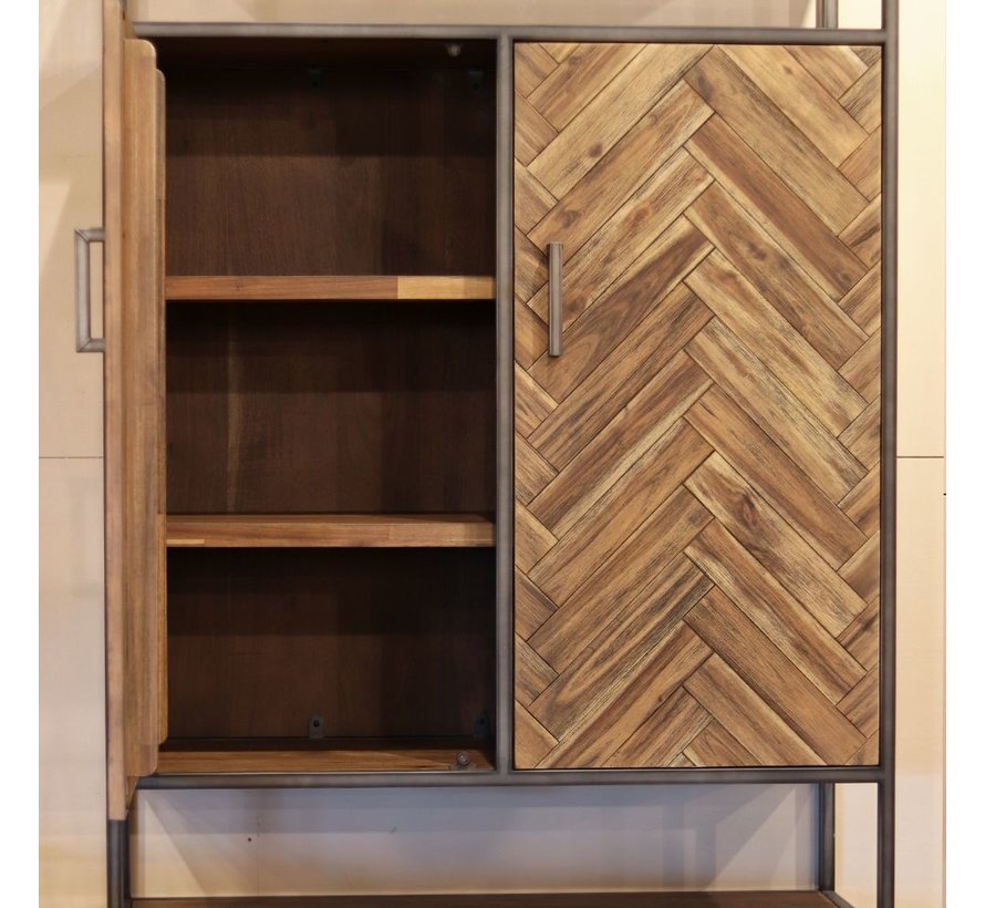 Eleonora Wandschrank Hudson Akazienholz 2 Türen - Gratis Versand - Livin24