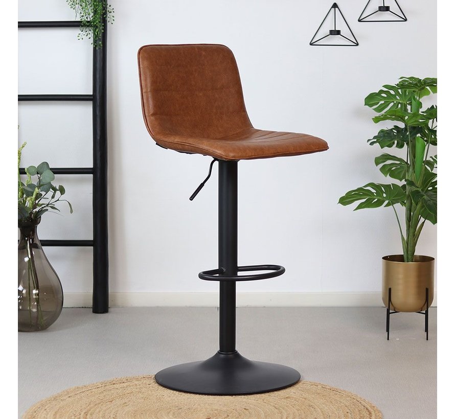 Barhocker Leder Bastan höhenverstellbar cognac - 2 Tage Lieferzeit