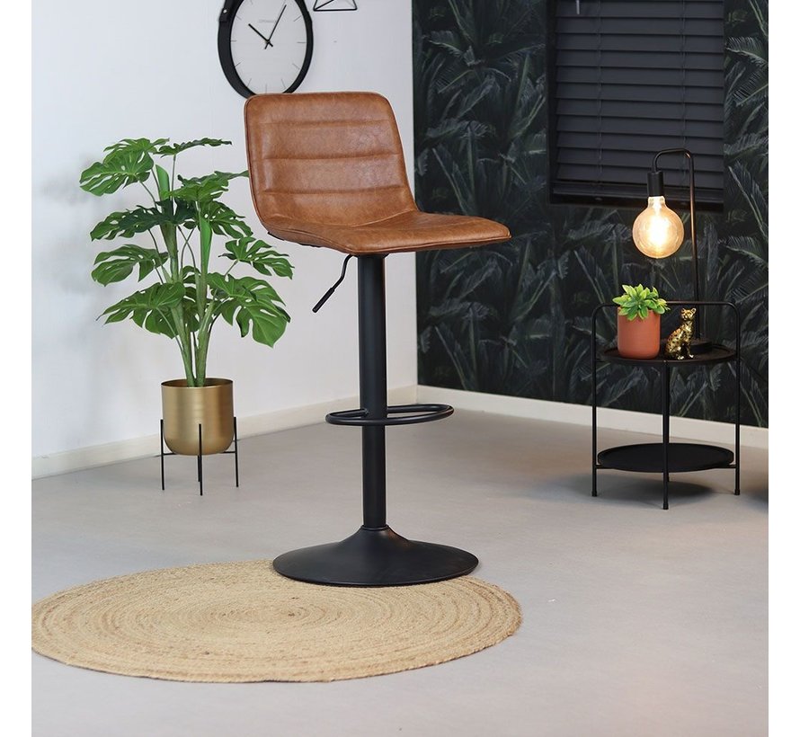 Barhocker Leder Bastan höhenverstellbar cognac - 2 Tage Lieferzeit