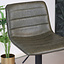 Barhocker Leder Boston höhenverstellbar olivgrün 60-76 cm