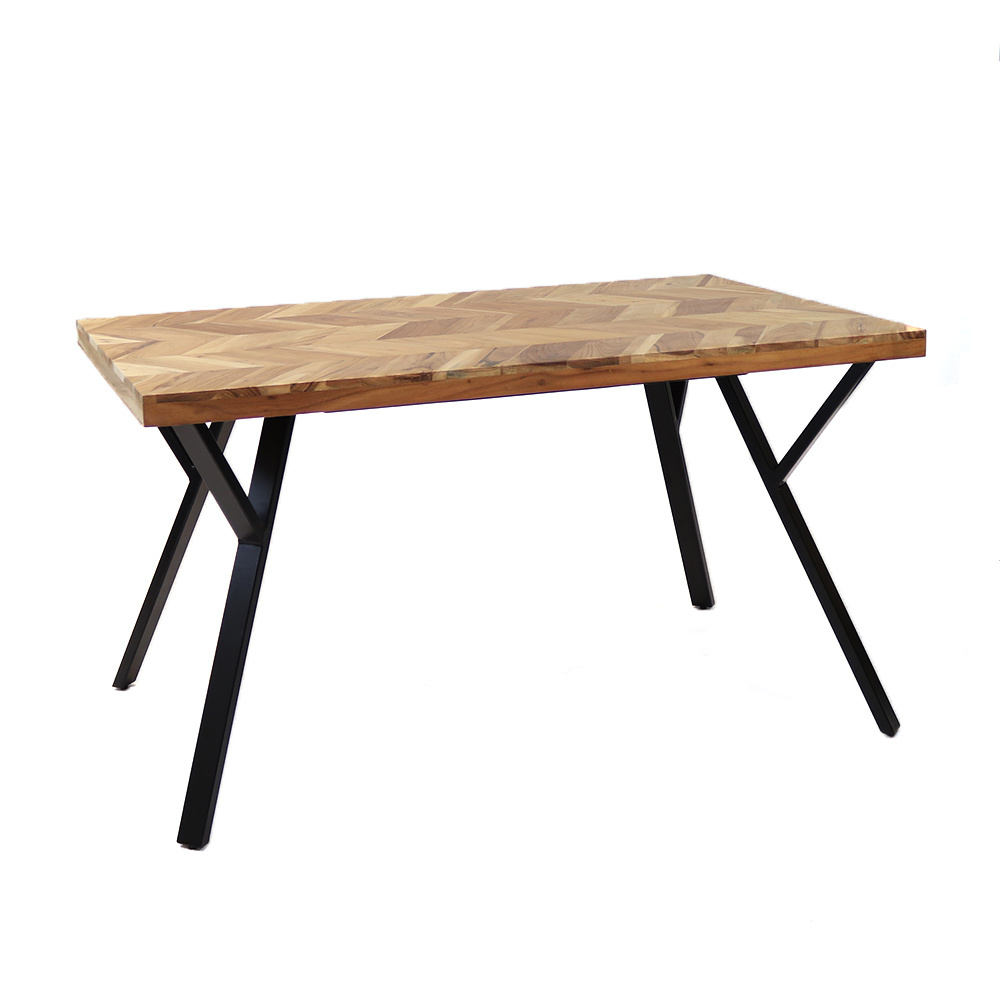 Esstisch Hunter Akazie Fischgrät-Design 140 x 90 cm - Gratis Versand