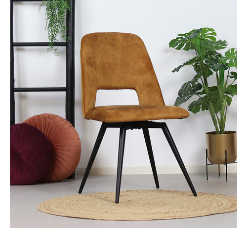 Samt Esszimmerstuhl Yara modern Gelb - Kauf auf Rechnung - Livin24