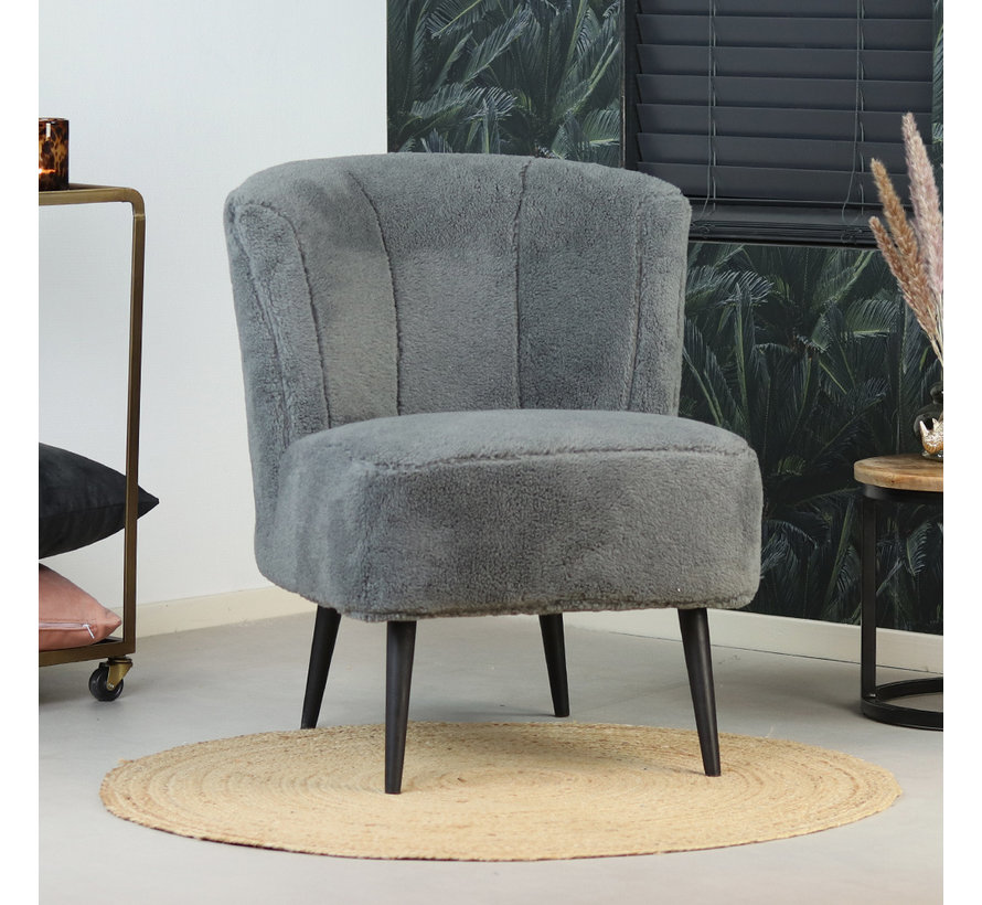 Teddy Sessel Lyla modern grau - 30 Tage Rückgaberecht - Livin24