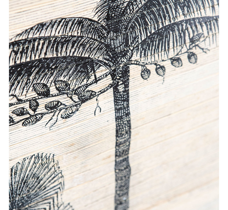 Wanddekoration Rita forest rund Bambus klein