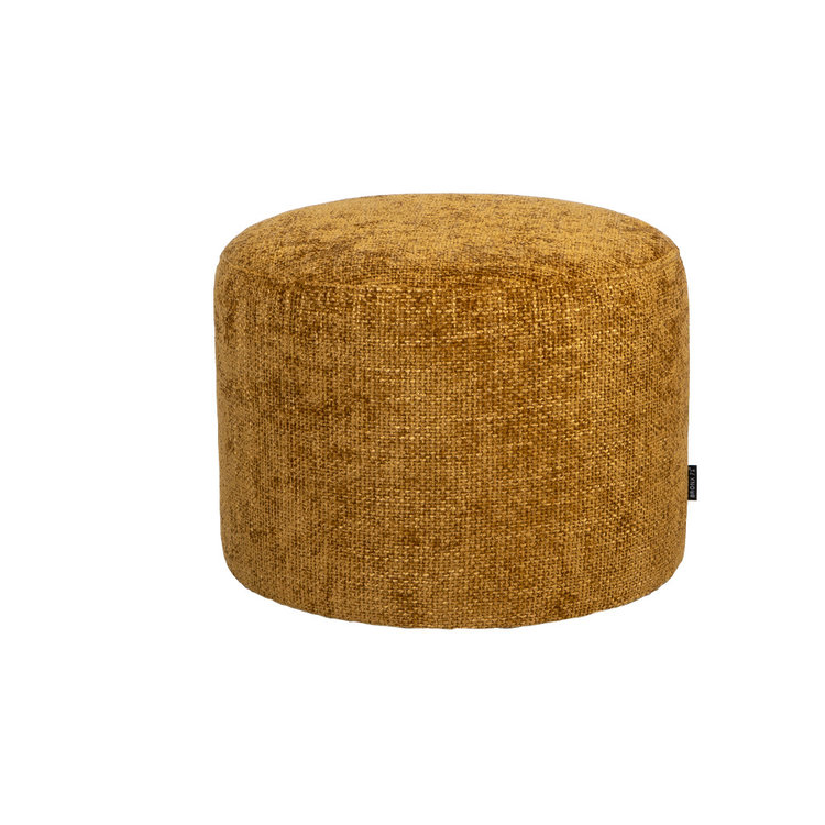 Hocker Feline Chenille ockergelb/cognac