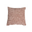 Kissen Feline Chenille Stoff rosa 45x45 cm