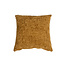 Kissen Feline Chenille Stoff ockergelb/cognac 45x45 cm