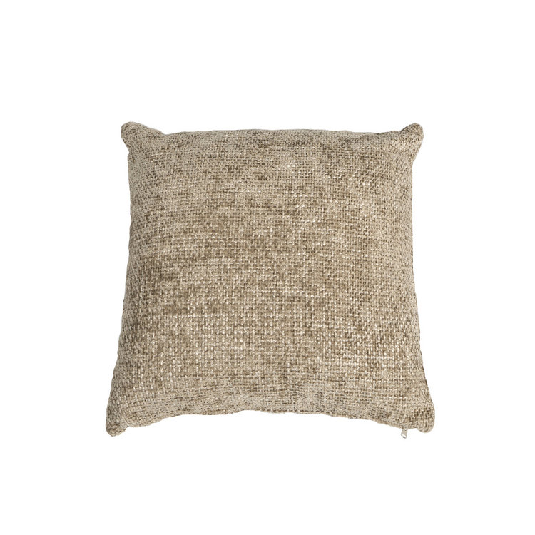 Kissen Feline Chenille Stoff taupe 45x45 cm
