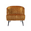 Stillsessel Billy Samt ockergelb/cognac