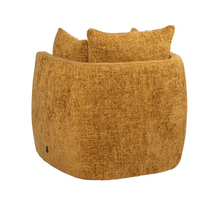 Stillsessel Ruby Chenille ockergelb/cognac