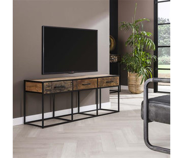 TV- Lowboard Floor Hartholz 3 Schubladen 135 cm