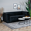 Samt Sofa Memphis 2,5-Sitzer schwarz