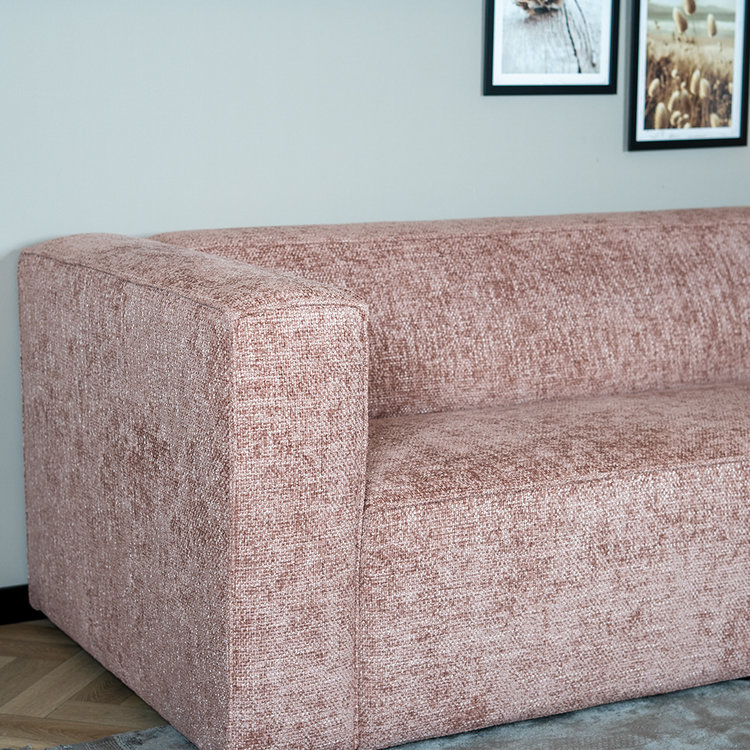 Chenille Sofa Memphis 2,5-Sitzer rosa