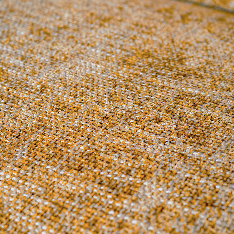 Chenille Sofa Memphis 2,5-Sitzer ockergelb/cognac