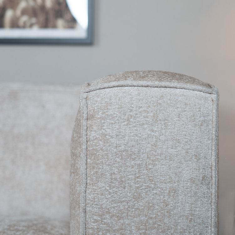 Chenille Sofa Memphis 2,5-Sitzer weiß/beige