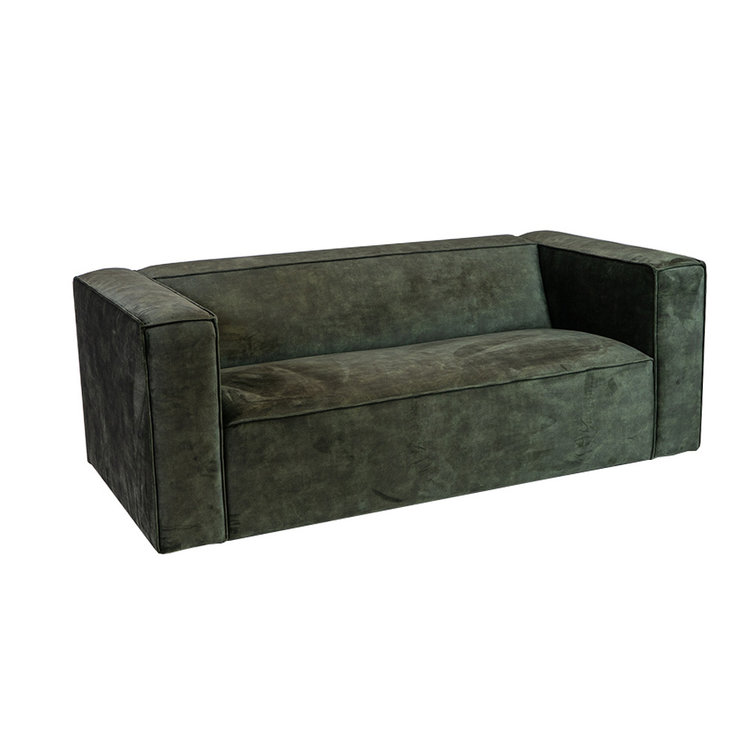 Samt Sofa Memphis 2,5-Sitzer grün