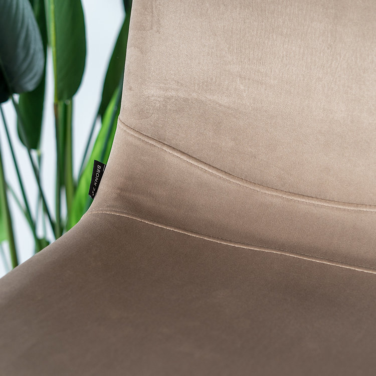 Barhocker Samt Frenkie 60 - 76 cm taupe