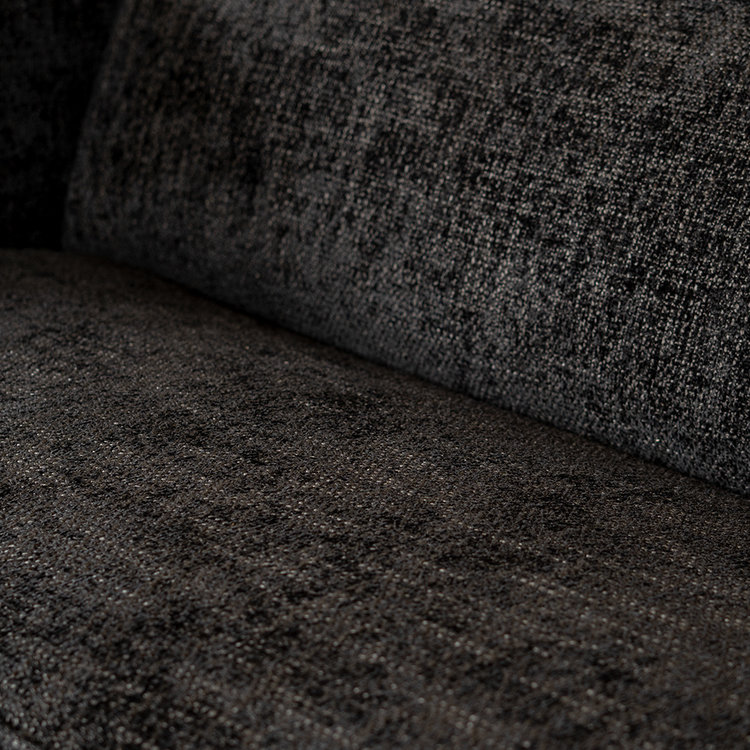 Chenille Sofa Memphis 3-Sitzer schwarz