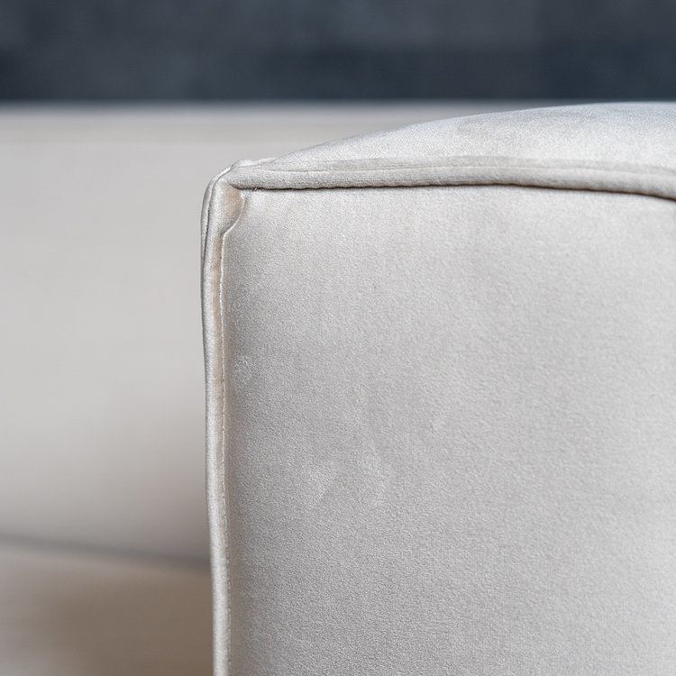 Samt Sofa Memphis 3-Sitzer beige