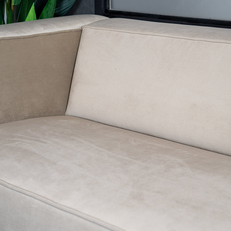 Samt Sofa Memphis 3-Sitzer beige