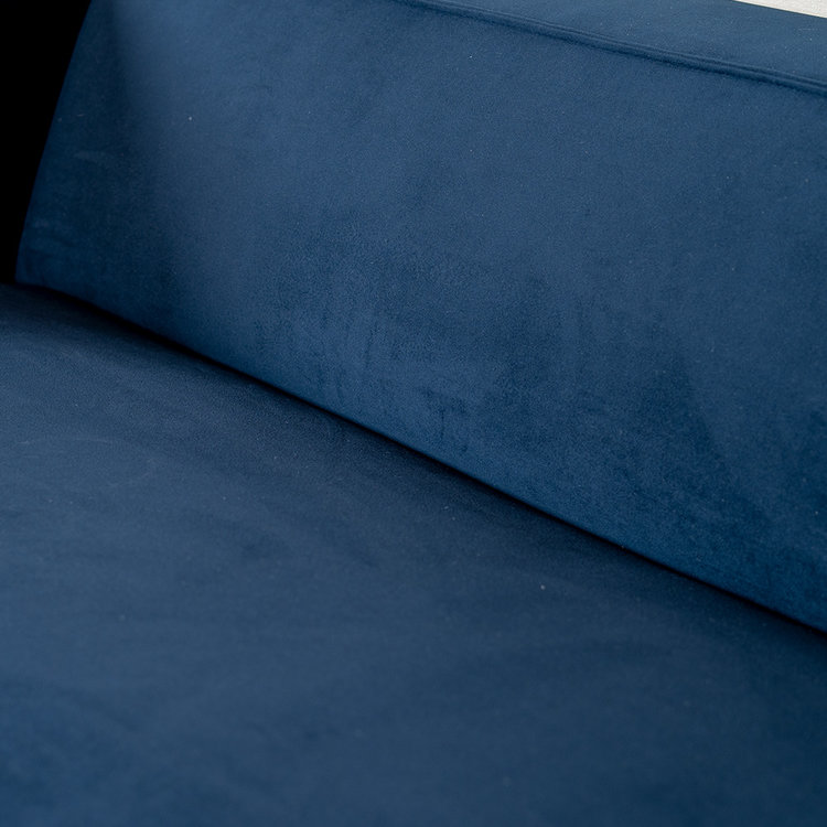 Samt Sofa Memphis 3-Sitzer dunkelblau